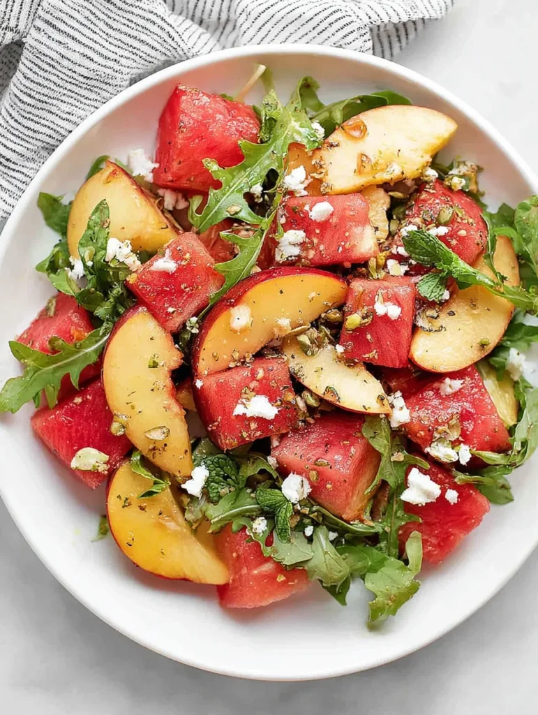 Peach Watermelon Salad