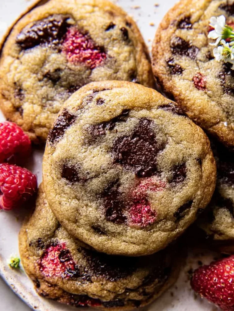 Raspberry Chocolate Chip Cookies