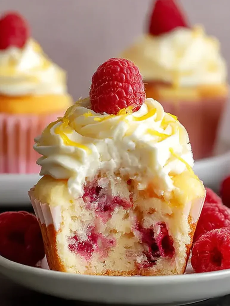 Raspberry Lemon Heaven Cupcakes