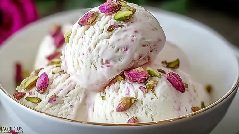 Rose Pistachio Cheesecake Ice Cream