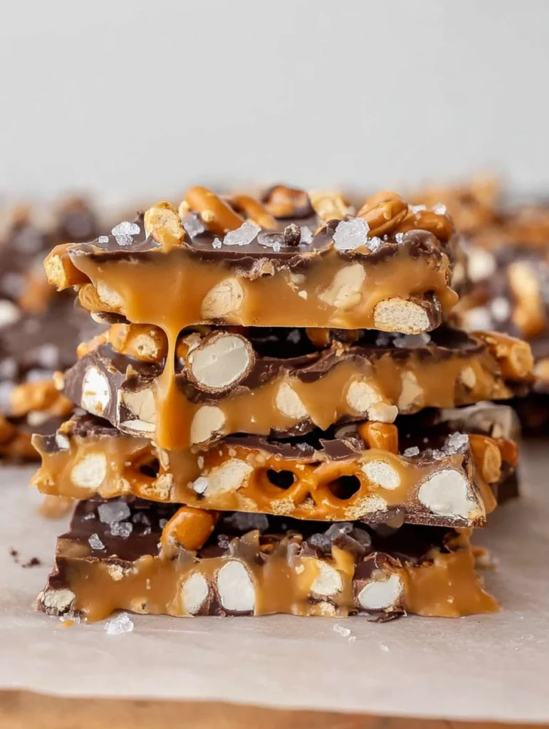 Salted Caramel Pretzel Bark