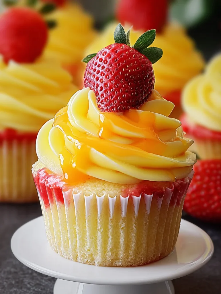 Strawberry Mango Cupcakes