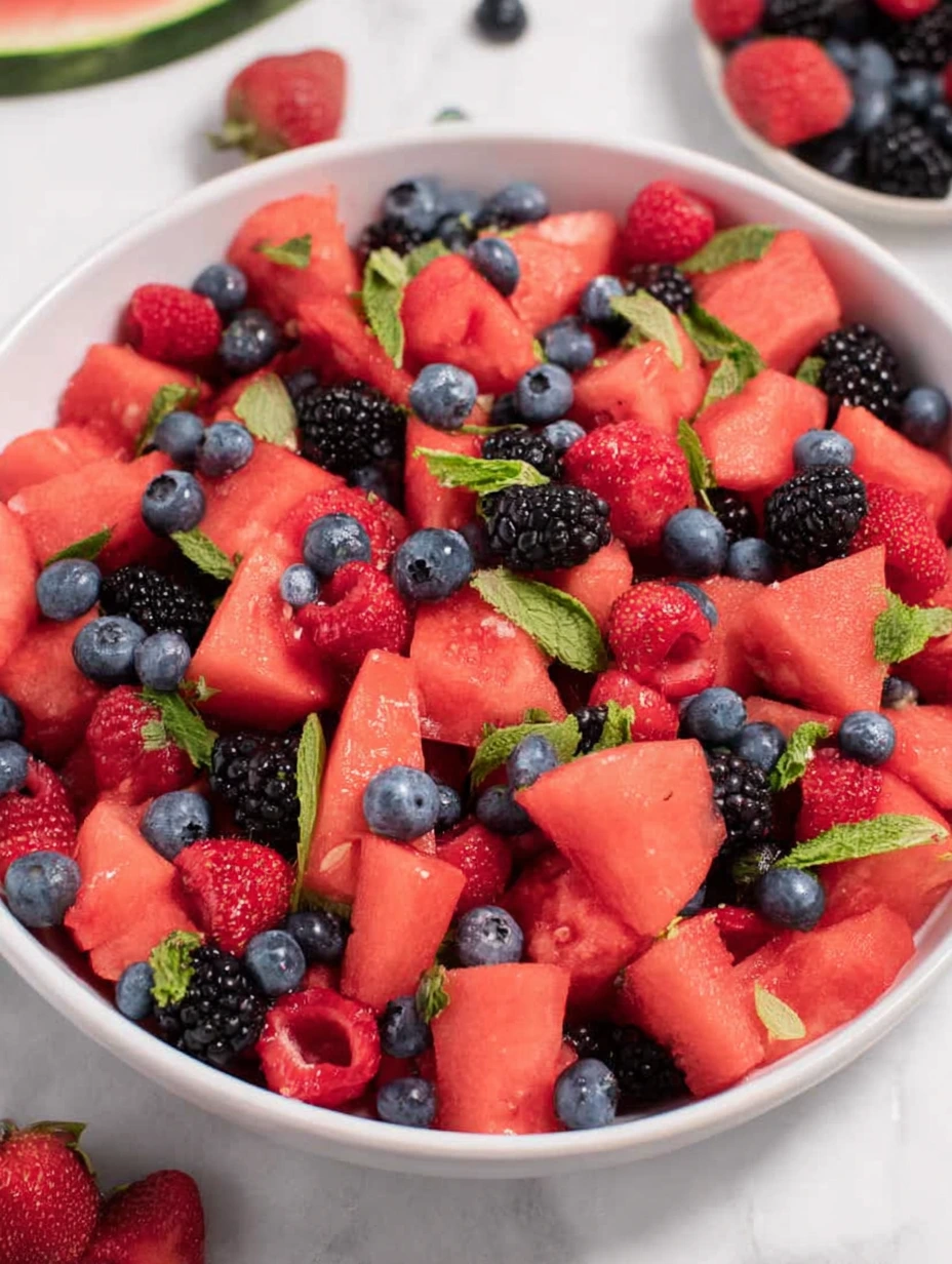 Watermelon Summer Berry Salad