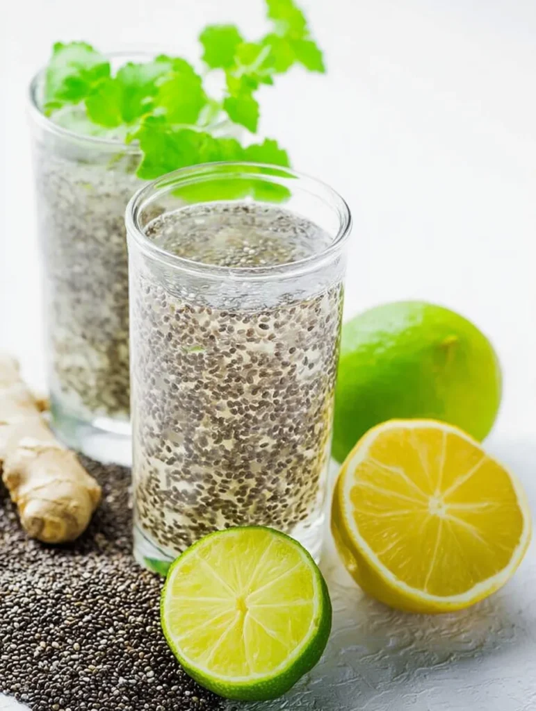 ginger lemon chia water weight loss