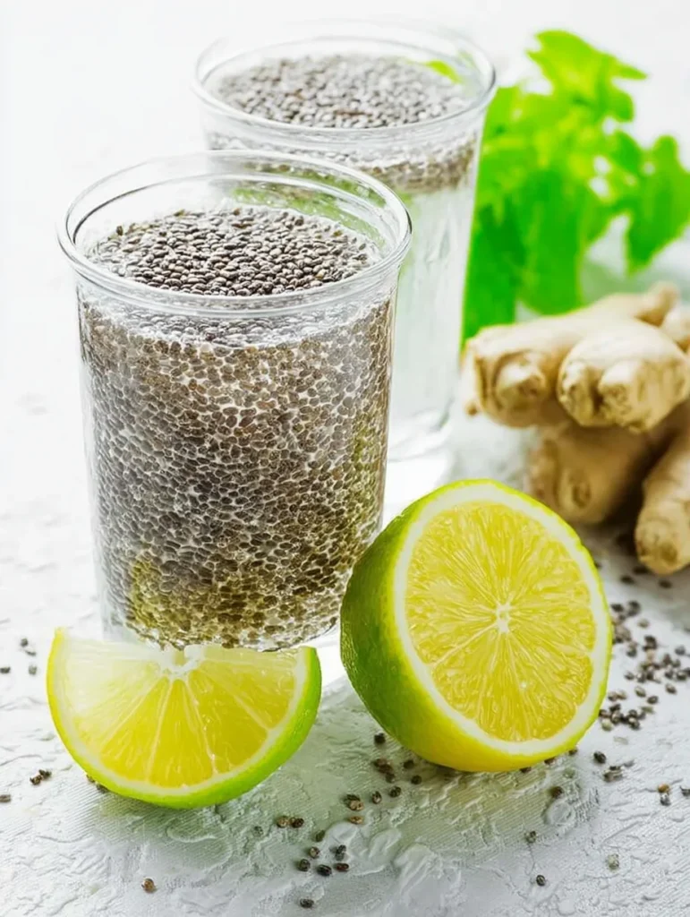 ginger lemon chia water weight loss