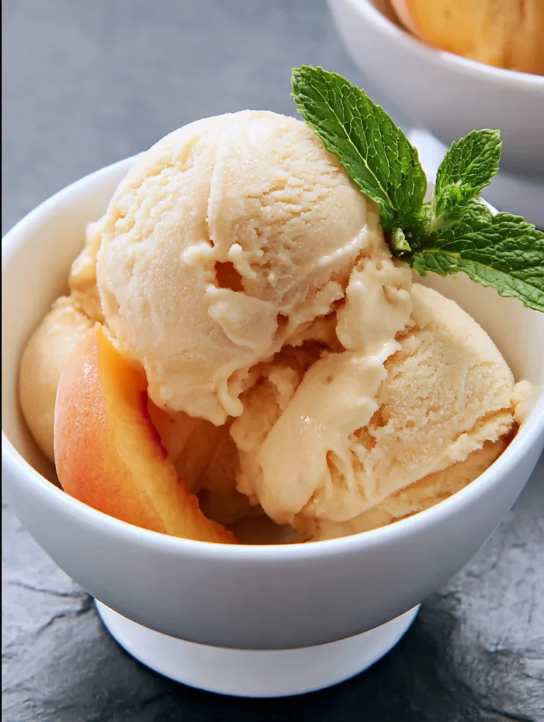 peach frozen yogurt