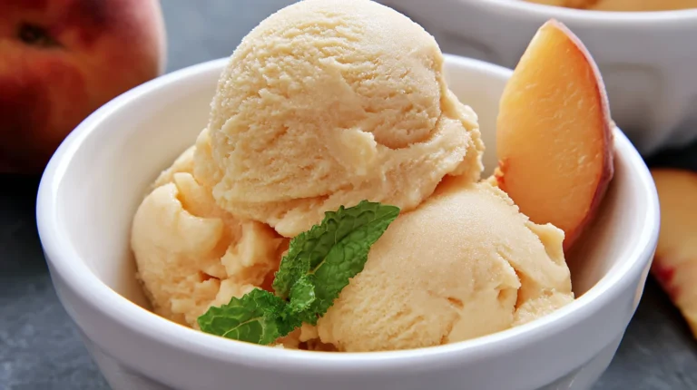 peach frozen yogurt