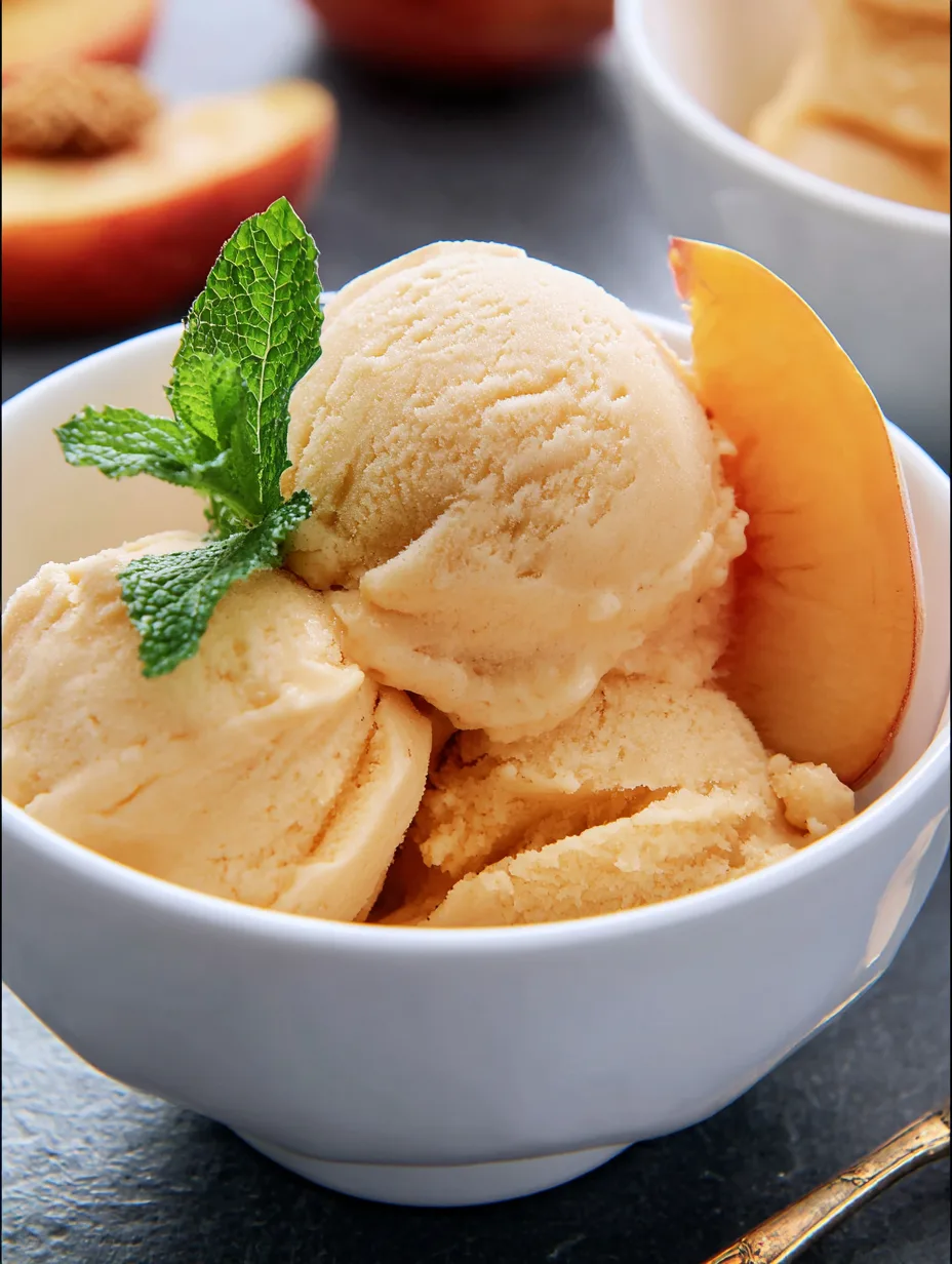 peach frozen yogurt
