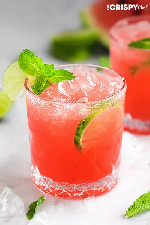 watermelon lime mint mocktail