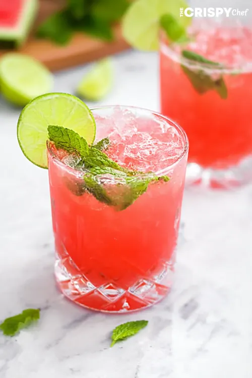 watermelon lime mint mocktail