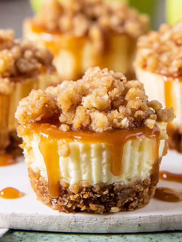 Apple Crisp Mini Cheesecakes