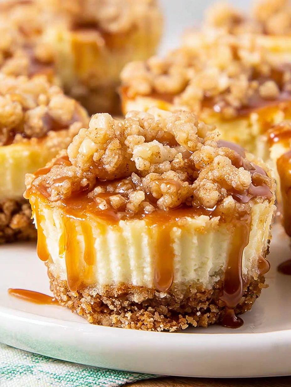Apple Crisp Mini Cheesecakes