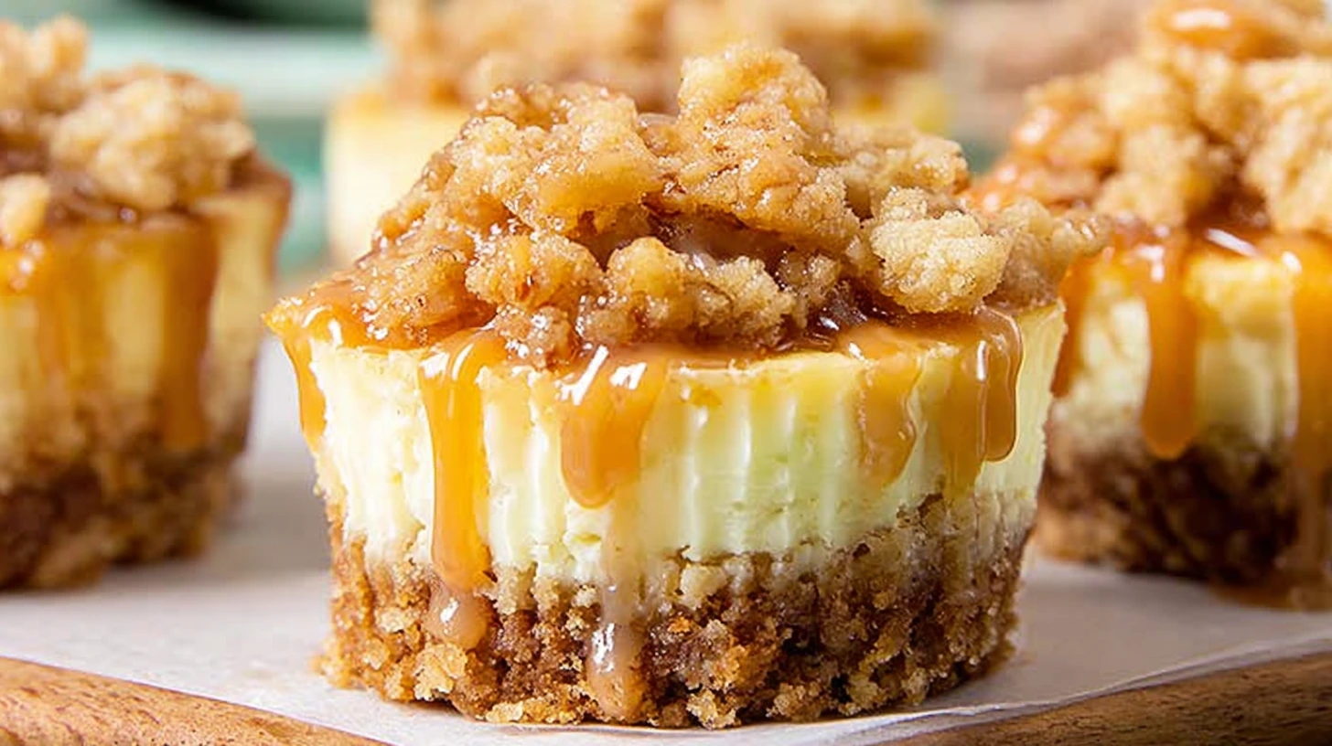 Apple Crisp Mini Cheesecakes