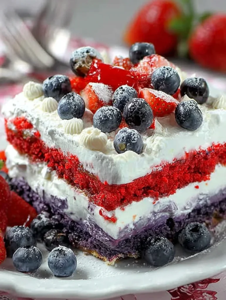 No Bake Summer Berry Lasagna