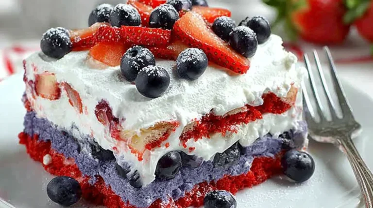 No Bake Summer Berry Lasagna