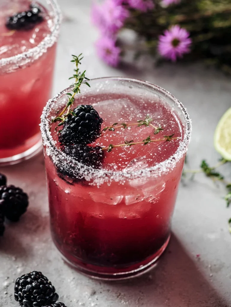 Thyme Blackberry Margaritas