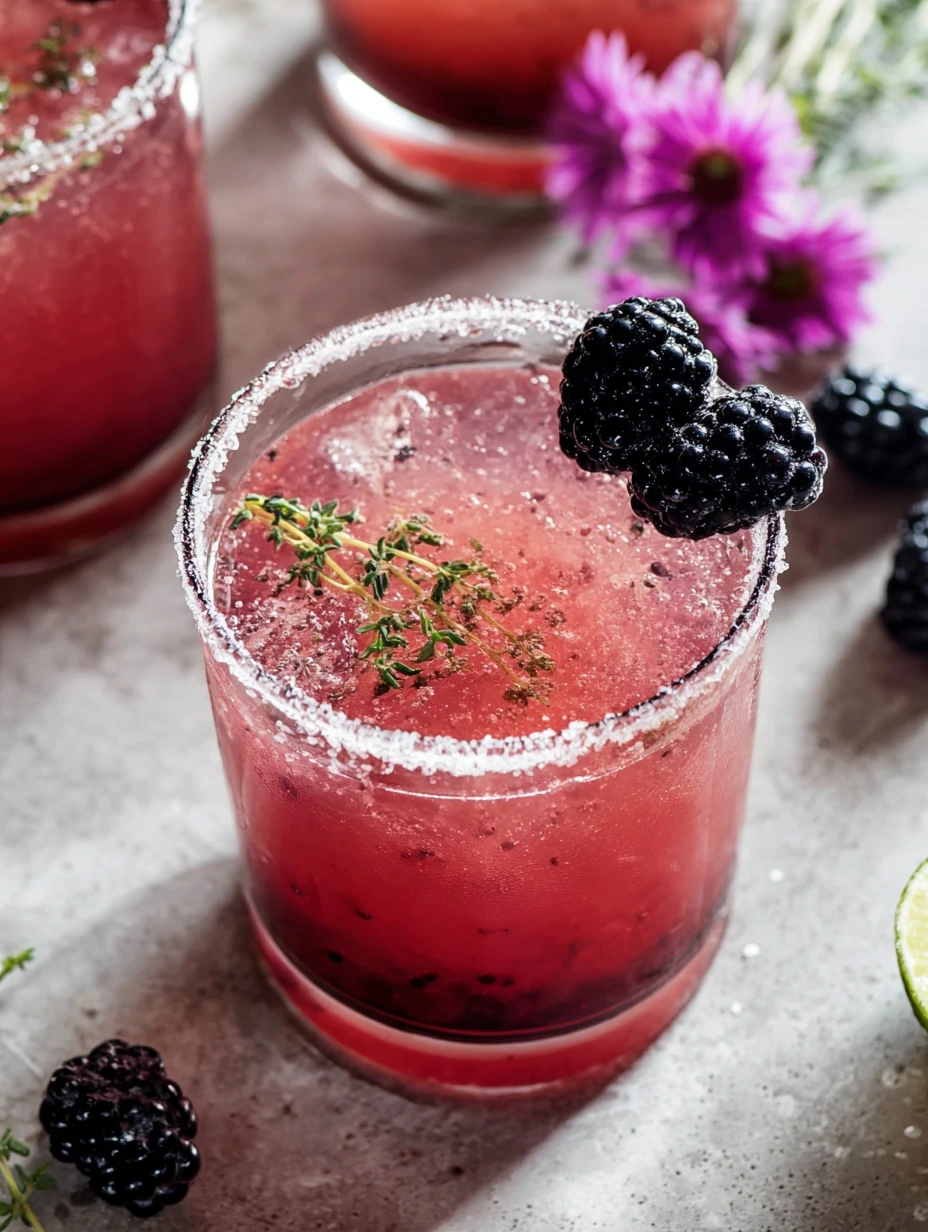 Thyme Blackberry Margaritas