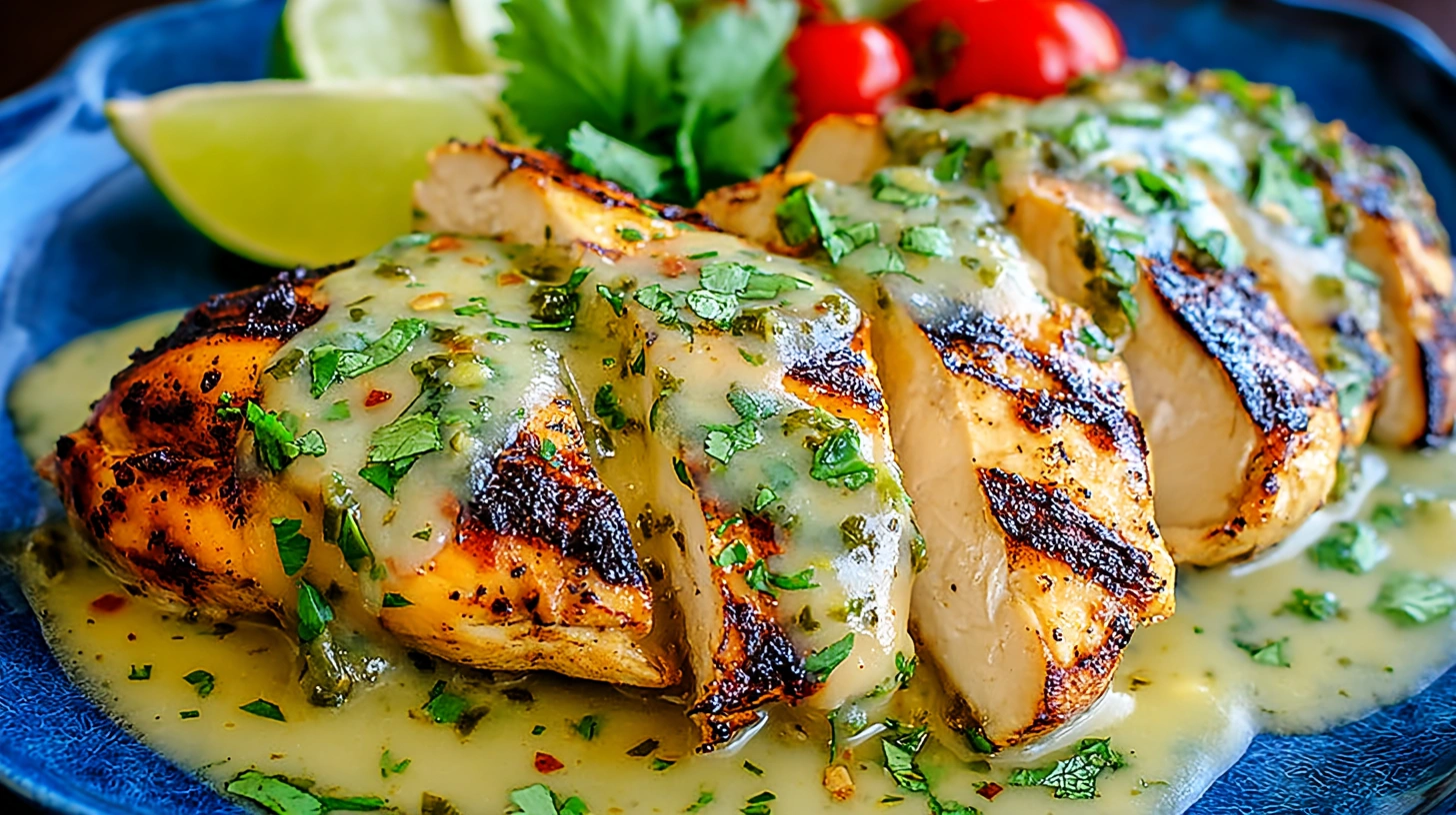Grilled Salsa Verde Pepper Jack Chicken: Your New Go-To Summer Recipe Alright, real talk—grilled chicken is great, but let’s be honest, it can get a little boring after the third BBQ of the month. Dry, bland, and practically begging for a personality. But toss in salsa verde, melty pepper jack cheese, and a quick trip to the grill? Boom. You’ve got a flavor bomb that'll make your taste buds do a happy dance. 💃 If you’re hunting for a no-fuss, high-reward recipe that’s bold, zesty, and just the right amount of cheesy, then Grilled Salsa Verde Pepper Jack Chicken is about to earn a permanent spot in your dinner rotation. Let me show you why this one’s worth lighting up the grill for. Why Grilled Salsa Verde Pepper Jack Chicken Slaps 🔥 Let’s break this down. This dish is basically: Juicy grilled chicken with perfect char marks (obviously) Tangy, bright salsa verde that cuts through the richness Spicy, melty pepper jack cheese for that creamy, gooey finish And the best part? It’s stupid easy to make. We’re talking 20 minutes of prep, tops. Why does this combo work so well? Ever had a taco with salsa verde and cheese? This is that vibe—but leveled up with flame-grilled goodness. The Ingredients: Simple, But Flavor-Packed Don’t worry, you won’t need a spice rack the size of a warehouse. This recipe keeps it clean and straightforward: 4 boneless, skinless chicken breasts 1 cup salsa verde (store-bought or homemade—zero judgment) 4 slices pepper jack cheese 1 tablespoon olive oil 1 teaspoon garlic powder 1 teaspoon ground cumin Salt and black pepper, to taste Optional toppings: fresh cilantro, lime wedges, avocado slices FYI: If you’re not a fan of heat, swap pepper jack with Monterey Jack. It’s like pepper jack’s calmer cousin. Step-by-Step: How to Grill This Masterpiece Here’s the no-fluff, no-drama method that gets you from “meh” to “marry me” chicken in under 30 minutes. 1. Prep the Chicken Like a Pro Pat the chicken dry (because soggy chicken = grill sadness). Drizzle with olive oil. Season both sides with garlic powder, cumin, salt, and pepper. 2. Fire Up the Grill Preheat your grill to medium-high heat (around 400°F). Lightly oil the grates. Don't skip this unless you enjoy scraping meat off your grill with a spatula and prayer. 3. Grill Time! Grill the chicken for 6–7 minutes per side, or until it hits an internal temp of 165°F. In the last 2 minutes, spoon salsa verde over each piece and lay a slice of pepper jack on top. Close the lid and let it melt. Yes, it’s as glorious as it sounds. 4. Let It Rest (Yes, You Too) Pull it off the grill and let it rest for 5 minutes. This keeps it juicy. Now top with cilantro, avocado, or a squeeze of lime—or all three if you’re feeling extra. Why Salsa Verde Is the Real MVP Salsa verde isn’t just a tangy green sauce—it’s the flavor punch that makes this dish unforgettable. It brings: Zingy brightness from the tomatillos and lime A touch of heat from jalapeños (depending on the brand) Herbaceous kick from fresh cilantro IMO, it’s what makes this chicken not just good, but like, Instagram-worthy good. Want to go the extra mile? Try a homemade version: Roast tomatillos, garlic, and jalapeños Blend with cilantro, lime juice, and salt Done. And yeah, you’ll taste the difference. The Cheese Factor: Pepper Jack for the Win We’ve all melted cheese on chicken before. But pepper jack hits different. It’s: Creamy, so it balances the acid in the salsa Spicy, which gives it a bold personality Super meltable, perfect for grilling If cheese were a wingman, pepper jack would be the one who hypes you up and picks the perfect playlist. Pro Tips to Avoid Dry Chicken (Because Nobody Wants That) Dry chicken is the devil’s work. But don’t worry—I’ve made every mistake so you don’t have to. Here’s how to keep your grilled chicken juicy: Pound the chicken to even thickness. Cooks more evenly. Use a meat thermometer. Pull it off at 165°F—no guessing. Let it rest. Always. The juices redistribute instead of leaking out all over your cutting board. Don’t over-marinade. Salsa verde has acid, and leaving it too long can make chicken weirdly mushy. Stick to post-grill saucing. Serving Ideas: Make It a Whole Dang Meal This dish is a total scene-stealer, but let’s not ignore the supporting cast. Here are some easy pairings to make it a full meal: 🍚 On a Bed of Cilantro Lime Rice Let the juices soak into the rice. Trust me, it slaps. 🌽 With Charred Street Corn Add some crema, cotija, and chili powder. Your guests will think you went to culinary school. 🥗 Tossed in a Fresh Salad Slice up the chicken and throw it over greens with avocado, black beans, and tortilla strips. 🌮 In a Taco (Yes, Please) Cut it up, stuff it in a warm tortilla, and call it a taco night. Honestly? You can’t mess this up. Make It Your Own: Variations to Try Feel like switching things up? Go for it. This recipe is super versatile. Add bacon under the cheese for a smoky crunch. Use chipotle salsa instead of verde if you're craving smoke. Make it keto by skipping the rice and adding grilled zucchini. Feeling lazy? Cook the chicken in a grill pan indoors. Still delish. The only wrong move? Not making it at all. 😏 Final Thoughts: Is This Chicken Worth the Hype? Let me put it this way—this ain’t your basic grilled chicken. It’s smoky, spicy, zesty, cheesy, and flat-out delicious. It doesn’t need a complicated marinade or a mile-long ingredient list. Just solid flavors, good technique, and a grill that’s ready to go. Ever wonder why people keep reaching for this recipe every summer? Well, now you know.