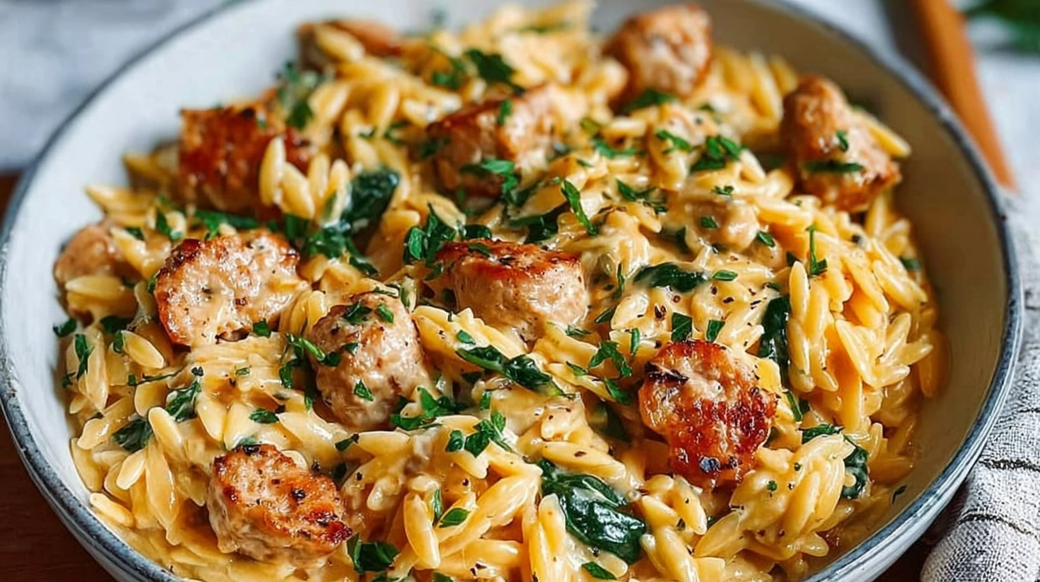 Creamy Chicken Sausage Orzo: The One-Pot Wonder You Didn’t Know You Needed Alright, let’s cut to the chase: you’re hungry, you want something that feels like comfort food without spending hours in the kitchen, and you’re not about that 5-pan cleanup life. Sound familiar? If so, let me introduce you to your new weeknight hero—Creamy Chicken Sausage Orzo. It’s rich, hearty, loaded with flavor, and best of all? It’s made in one pot. That’s right—no draining, no juggling pans, and no sad stack of dirty dishes waiting for you afterward. You’re welcome :) So... What Exactly Is Orzo? Ever look at orzo and think, “Wait, is that rice or pasta?” It’s pasta. But like, pasta pretending to be rice. Orzo is shaped like large grains of rice but cooks up like your favorite pasta—soft, starchy, and perfect for soaking up flavor. It’s also faster to cook than traditional pasta, which is why I love it for quick weeknight dinners. Creamy Chicken Sausage Orzo takes full advantage of this magical little carb nugget by letting it simmer right in the same pan with everything else. Less water, more flavor, zero hassle. Why You’ll Be Obsessed with This Recipe Not to be dramatic, but this might become a weekly rotation meal. Here’s why: One pot = minimal cleanup Ready in about 30 minutes Packed with protein and flavor Ridiculously creamy (without a gallon of cream) Kid-friendly, picky-eater-approved, and meal-prep gold And the best part? It’s super customizable. Want to throw in spinach? Do it. Mushrooms? Yes, please. Make it spicy? You’ve got options. Let’s Talk Ingredients Nothing fancy. No $12 spices or ingredients you’ll use once and forget in the fridge. Basic Ingredients: 1 tbsp olive oil 1 small yellow onion, finely chopped 2–3 cloves garlic, minced 12 oz chicken sausage, sliced (I like spicy Italian or garlic herb) 1 cup orzo pasta 2 1/2 cups chicken broth 1/3 cup heavy cream 1/2 cup Parmesan cheese, grated Salt and black pepper to taste Optional: red pepper flakes, baby spinach, lemon zest, fresh herbs Pro tip: Use a good-quality chicken sausage that’s already cooked—it makes this 100x easier. Step-by-Step: How to Make Creamy Chicken Sausage Orzo Let’s break this down into steps that don’t require a culinary degree, shall we? Step 1: Sauté the Good Stuff In a large skillet or sauté pan, heat your olive oil over medium heat. Add chopped onions and cook until soft—about 3–4 minutes. Then toss in the garlic and cook for 30 seconds. Your kitchen will already smell like you know what you’re doing. Step 2: Add the Sausage Add your sliced chicken sausage and cook for 3–4 minutes until it gets a little golden around the edges. This is flavor gold—don’t skip this part. Step 3: Stir in the Orzo Add the dry orzo and stir it into the sausage and onions. Let it toast slightly for 1–2 minutes. Trust me, this step makes everything taste toastier and richer. Step 4: Add the Broth Pour in the chicken broth. Bring it to a low boil, then reduce the heat and let it simmer, uncovered, for 10–12 minutes, stirring occasionally. Orzo cooks fast, and since it absorbs the broth as it cooks, it gets ultra creamy—like risotto but way less needy. Step 5: Finish Creamy Magic Once the orzo is tender and most of the liquid is absorbed, stir in the heavy cream and Parmesan cheese. Season with salt and pepper to taste. Want to crank it up? Add red pepper flakes or a squeeze of lemon. That’s it. You’re done. Seriously. Add-Ins & Variations (Because You’re the Boss Here) One of the best things about Creamy Chicken Sausage Orzo? You can tweak it however you want. Add Veggies: Spinach – Stir in at the end for color and bonus vitamins Broccoli – Add small florets in the last 5 minutes of cooking Mushrooms – Sauté with the onions for umami goodness Zucchini – Diced and cooked with sausage = summer vibes Switch Up the Cheese: Use gruyère for nuttier flavor Try goat cheese for a tangy twist Add a sprinkle of mozzarella for meltiness Make It Spicier: Use hot chicken sausage Add cayenne pepper or chili flakes Drizzle some hot sauce before serving (I see you, Sriracha lovers) What to Serve with Creamy Chicken Sausage Orzo Honestly? It’s a full meal on its own. But if you’re feeling extra or cooking for a crowd: Side Ideas: A crisp green salad with lemon vinaigrette Garlic bread (because carbs on carbs = happiness) Roasted veggies like Brussels sprouts or carrots A glass of chilled white wine (if it’s been that kind of day 🍷) Leftovers? Heck Yes. This stuff reheats like a dream. Storing: Keep leftovers in an airtight container in the fridge for up to 4 days. Reheating: Microwave with a splash of broth or cream to loosen it up Or reheat in a pan over low heat, adding broth as needed Freezing: Technically, yes, you can freeze it. But IMO, cream-based pasta dishes are always better fresh. Common Mistakes to Avoid (Because We’ve All Been There) Let me help you sidestep some common pitfalls: Don’t overcook the orzo. Mushy orzo is just sad. Use enough liquid. The orzo needs broth to get creamy. Stir occasionally. Orzo loves to stick to the bottom of pans. Taste as you go. Especially when adding salt—it depends on your broth and sausage. FAQs About Creamy Chicken Sausage Orzo Can I make this dairy-free? Totally. Use coconut milk or a non-dairy creamer, and skip the cheese or use a vegan alternative. Can I use a different sausage? Yep! Pork, turkey, or even plant-based sausage works here. Is orzo gluten-free? Traditional orzo isn’t, but you can find gluten-free versions online or in specialty stores. Can I double this recipe? Absolutely—just use a big enough pot and give it some extra time to simmer. Final Thoughts: You’ve Got Dinner Handled So, what have we learned? Creamy Chicken Sausage Orzo is quick, comforting, versatile, and totally doable on a weeknight. It's the kind of meal you make once and then wonder how you ever lived without it. Make it fancy, make it basic, make it spicy—whatever works for you. But one thing’s for sure: once you try it, it’s staying on your regular dinner rotation. And hey, if someone asks for the recipe, just smile and say it’s your “signature dish.” No one needs to know it only took you 30 minutes and one pan. 😉