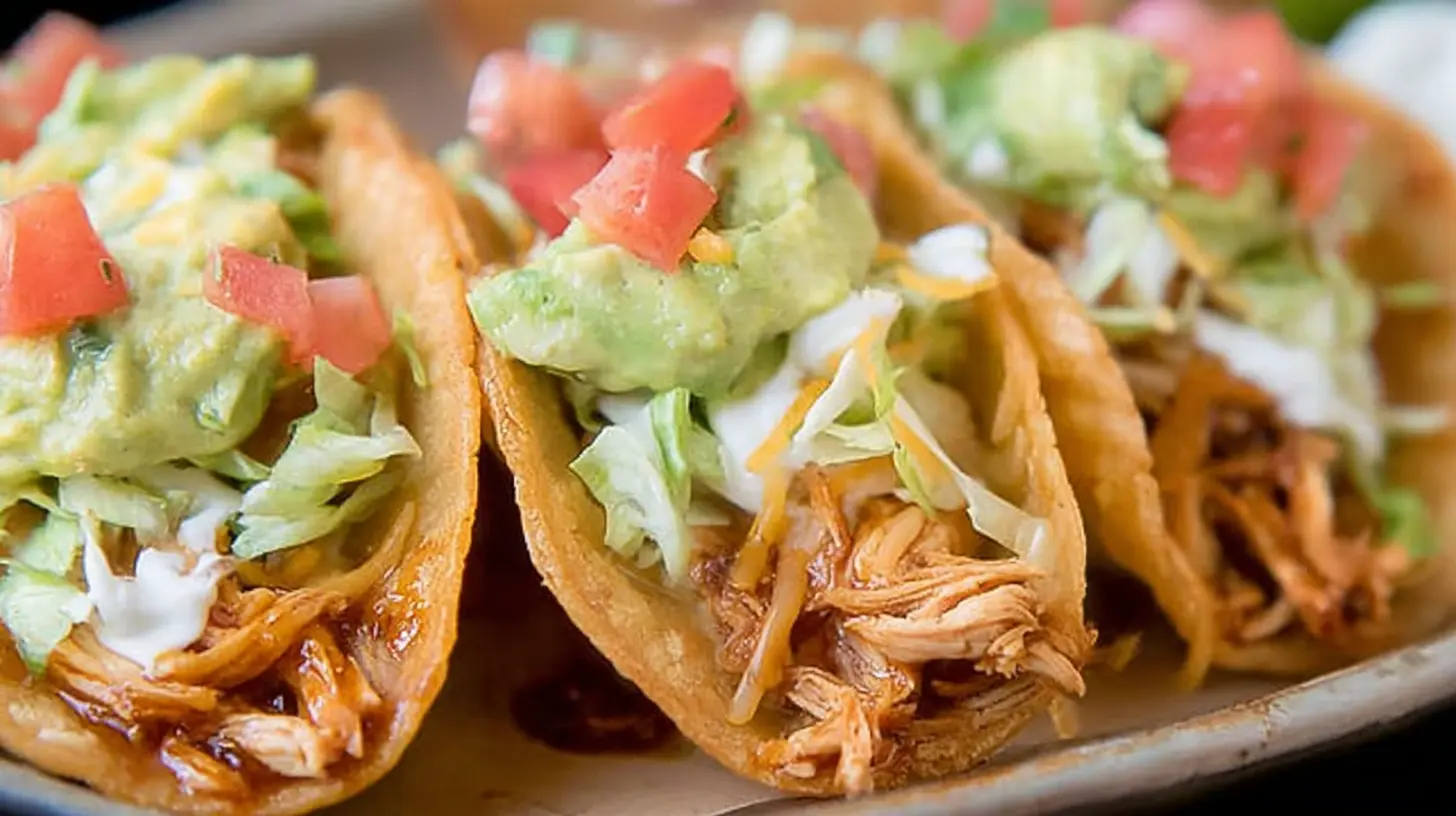 Mini Baked Chicken Tacos: Crunchy, Cheesy, and Totally Addictive So… you’re craving tacos, but not the kind that fall apart in your hands or leave half the filling in your lap? (Yeah, we’ve all been there.) Enter: Mini Baked Chicken Tacos. These little guys are bite-sized, mess-free, and baked to golden perfection. Plus, they’re ridiculously easy to make—and even easier to eat. 😏 I’ve made these for game nights, lazy dinners, and even a toddler birthday party once (they were more popular than the cake, not even kidding). If you’re into crispy shells, melty cheese, and juicy chicken, keep reading. These tacos are your new best friend. Why Mini Baked Chicken Tacos Are a Must-Make Let me just lay it out: mini tacos hit different. They’re cute. They’re crispy. And they disappear from the plate faster than your Wi-Fi after a storm. But here’s why they deserve a permanent spot in your weekly dinner rotation: Baked, not fried = less mess and healthier (well, sort of 😅) Perfectly portioned = no overstuffed taco explosions Great for meal prep or freezing Customizable for picky eaters or spicy food lovers And honestly, they’re just fun. Who doesn’t love miniature food? Ingredients You’ll Need (Nothing Fancy, Promise) Okay, here's what you'll need to whip these up. Nothing weird, I swear. The Basics: 2 cups shredded cooked chicken (rotisserie works like a charm) 1 cup shredded cheddar or Mexican blend cheese 1/2 cup salsa (pick your heat level, no judgment) 1 tsp taco seasoning 12–14 mini taco-size corn tortillas Cooking spray or oil Optional Add-ins (Highly Recommended): Diced onions Jalapeños (fresh or pickled) Chopped cilantro A squeeze of lime juice for freshness FYI: If you want to keep things mild or kid-friendly, just skip the spice and let folks customize later with toppings. How to Make Mini Baked Chicken Tacos (Without Losing Your Mind) Alright, let’s break this down into stress-free steps. Promise you won’t need a culinary degree for this. Step 1: Mix the Filling In a bowl, combine: Shredded chicken Cheese Salsa Taco seasoning (And anything else you feel like tossing in) Mix it all up until it’s nicely coated and just begging to be tucked into a taco shell. Step 2: Soften the Tortillas This part matters, so don’t skip it. Microwave the tortillas between two damp paper towels for about 30 seconds. They’ll be soft, bendy, and less likely to crack when folded. Ever tried folding a cold tortilla? Yeah, don’t. You’ll regret it. Step 3: Assemble Scoop a spoonful of the chicken mixture into each tortilla and fold it gently in half. Place each taco seam-side down in a greased baking dish. Line them up like little taco soldiers—tight enough to help them hold shape while baking. Step 4: Bake Preheat your oven to 400°F (200°C). Spray the tops of the tacos with oil or lightly brush them. Bake for 12–15 minutes, or until the edges are crispy and golden. Keep an eye on them—you want crunch, not charcoal. How to Serve ‘Em Like a Pro Wanna level up your mini taco game? Serve with: Sour cream or Greek yogurt Guacamole or avocado slices Fresh pico de gallo Hot sauce (if you’re brave) Lime wedges for extra zing I personally like to create a DIY taco bar with all the toppings. People go nuts customizing their own, and it saves you the trouble of overthinking who wants what. Mini vs. Regular Tacos: What’s the Deal? You might wonder, “Can’t I just make full-size tacos and call it a day?” Sure, you could… but here’s why mini baked tacos win: Mini Tacos: More bite-sized = less messy Ideal for parties and snacking Better ratio of crispy shell to filling (trust me) Regular Tacos: More filling in each taco Slightly easier to prep in bulk Not nearly as adorable 😌 IMO, mini tacos just feel more fun. You can eat four and still claim you're being “moderate,” lol. Storage, Reheating, and Freezing Tips Leftovers? Pop them in an airtight container and store in the fridge for up to 3 days. To reheat, use: Oven or toaster oven (best): 375°F for 5–7 minutes Air fryer: 350°F for 3–4 minutes Microwave: Meh… works in a pinch, but you’ll lose the crunch Freezing? Heck Yes. Make a big batch and freeze before baking. Here’s how: Assemble tacos as usual Freeze in a single layer until firm Transfer to freezer bags To bake from frozen, add 5 extra minutes to the cook time. Easy peasy. Mini Baked Chicken Taco Variations (Because We Love Options) Feeling creative? You can tweak this recipe in all kinds of delicious directions. Protein Swaps: Ground beef or turkey Pulled pork Black beans for a veggie version Shredded jackfruit for a vegan twist Flavor Boosts: Add a splash of chipotle in adobo for smoky heat Stir in cream cheese for a creamy filling Mix cheese varieties—pepper jack, queso fresco, even mozzarella (why not?) Tortilla Talk: Corn tortillas give more crunch Flour tortillas = softer and easier to fold Mini street taco tortillas are perfect for this Mini Baked Chicken Tacos for Every Occasion When should you make these? Honestly, whenever you can. Perfect for: Game day snacks Potlucks or party trays Busy weeknights Lunchboxes (bonus: kids love anything mini) Netflix marathons with zero guilt They're also ridiculously photogenic, which doesn’t hurt if you’re the type to post your food before eating. (No shame—I do it too 😅) Let’s Talk Nutrition (Just So You Know) Obviously, these aren’t kale smoothies. But baked instead of fried = better choices, right? Each mini taco (depending on filling and cheese) roughly has: Calories: 140 Protein: 10g Fat: 6g Carbs: 12g Fiber: 2g Not bad for something that tastes like a cheat meal. Final Thoughts: Make Mini Baked Chicken Tacos Your New Thing So, here’s the deal: Mini baked chicken tacos are the ultimate low-effort, high-reward food. They’re crispy, cheesy, endlessly customizable, and crowd-pleasing AF. Whether you’re cooking for a party of ten or just you (and your couch), they fit the bill. Plus, they’re way more fun to eat than sad leftovers or yet another sandwich.