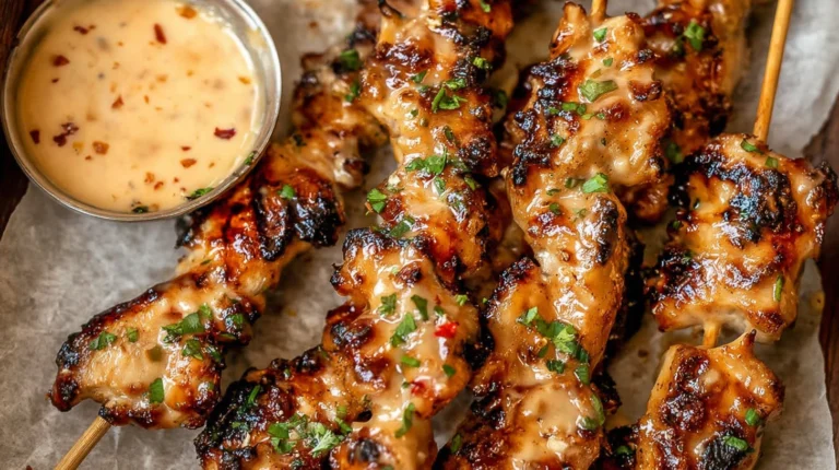 Bang Bang Chicken Skewers: Spicy, Saucy & Totally Addictive Let’s get one thing straight: if you’ve never had Bang Bang Chicken Skewers, you’re seriously missing out. These spicy, creamy, sweet-and-savory bites are the culinary equivalent of a mic drop. 🔥 I first stumbled upon these beauties at a summer BBQ, and let me tell you—I basically forgot every other dish on the table. The flavor? Next-level. The sauce? Slap-your-fork-out-of-your-hand good. Ever since, these skewers have become my go-to for impressing guests and satisfying random Thursday cravings. 🙃 So, want to make skewers that people actually fight over at potlucks? Grab a cold drink and let’s get spicy. What Is Bang Bang Chicken Anyway? If you’re imagining a loud explosion of flavor, you’re absolutely right. 💥 Bang Bang Chicken is all about juicy grilled or baked chicken smothered in a creamy, spicy sauce made with mayo, sweet chili sauce, and sriracha. It originally popped up in Asian-American cuisine (thank you, fusion food gods), and it’s since become a hit everywhere from food trucks to fancy patios. When you put that saucy magic on a skewer? Game. Over. Why You'll Love These Skewers (Trust Me) Aside from being absurdly good, these skewers are: Super easy to prep – Minimal ingredients, max flavor. Crowd-pleasers – I’ve literally never had leftovers. Ever. Grill or oven friendly – You do you, rain or shine. Make-ahead approved – Perfect for parties, meal prep, or late-night snacking (no judgment). Ingredients You’ll Need Let’s talk building blocks. This recipe keeps it simple, but every ingredient pulls its weight. For the Chicken: 1½ lbs boneless, skinless chicken breasts (or thighs if you’re feeling rebellious) 2 tbsp olive oil 1 tsp garlic powder ½ tsp smoked paprika Salt & pepper, to taste Wooden skewers, soaked in water (unless you like surprises in your food...) For the Bang Bang Sauce: ½ cup mayonnaise ¼ cup Thai sweet chili sauce 1–2 tbsp sriracha (depending on how wild you are) 1 tbsp honey (optional, but adds a nice balance) 1 tsp rice vinegar (for a lil’ zing) 👉 Pro Tip: Mix the sauce ahead of time and stash it in the fridge. It only gets better as it chills. How to Make Bang Bang Chicken Skewers (Like a Pro) Step 1: Prep the Chicken Cut your chicken into bite-sized chunks, about 1.5 inches wide. Not too big or you’ll be chewing forever. Not too small or you’ll be pulling burnt chicken off a stick. Trust me, size matters here. Toss the chicken in a bowl with olive oil, garlic powder, paprika, salt, and pepper. Let it marinate for at least 30 minutes—or overnight if you’re Type A like that. Step 2: Skewer Up Thread the chicken pieces onto soaked wooden skewers. Try not to overpack them—you want those babies to cook evenly. Step 3: Grill or Bake Grilling? Preheat to medium-high and grill for 10–12 minutes, flipping halfway. Oven-bound? Bake at 425°F (220°C) for about 18–20 minutes or until the internal temp hits 165°F. Oh, and if you want that crispy finish? Hit them with a quick broil for the last 2–3 minutes. Step 4: Sauce It Up While the chicken cooks, whisk together all the Bang Bang sauce ingredients in a bowl. Go ahead, taste-test—no one’s watching. Once the skewers are done, drizzle or brush the sauce generously over them. Or serve it on the side for dipping. (Though I say, drown them.) Optional Toppings (AKA Flavor Bling ✨) Wanna take things over the top? Here’s what you can sprinkle on those saucy skewers: Chopped green onions Toasted sesame seeds Crushed peanuts Fresh cilantro Lime wedges for squeezing A little garnish = a lot of drama. And let’s be honest—we love the drama. What to Serve with Bang Bang Chicken Skewers Trying to turn this into a full meal? These sides pair perfectly: Steamed jasmine rice or coconut rice Chilled cucumber salad Mango slaw Grilled corn on the cob Asian-style noodles Or just eat the skewers straight off the tray like I do sometimes. Zero shame in that game. Make-Ahead Tips & Leftover Love Meal Prep Hero Make the chicken and sauce ahead of time and store separately in the fridge. When it’s dinnertime, just cook and serve. Leftovers? IF—and that’s a big if—you have leftovers, pop them in an airtight container and refrigerate. Reheat gently in the microwave or air fryer. Sauce Storage Bang Bang sauce keeps well for 3–4 days in the fridge, and it’s awesome on grilled shrimp, veggies, or even sandwiches. Honestly, put it on a flip-flop and it’ll still taste good. 😎 Let’s Talk Customization Not a fan of chicken? Gasp. It’s okay. I won’t judge. You can still ride the Bang Bang train. Swap with shrimp – Quick-cooking and juicy. Try tofu – Press it, cube it, and let it soak up that spicy goodness. Use cauliflower – Yes, veggies can be exciting too. Make it yours. That’s the beauty of it. Frequently Asked Bang Bang Questions Can I use store-bought Bang Bang sauce? Sure, if you're in a rush. But IMO, homemade always wins in flavor (and bragging rights). Is Bang Bang Chicken spicy? It can be! But you’re in control here. Dial up or down the sriracha based on your heat tolerance. Can I cook the skewers in the air fryer? Heck yes. Set it to 400°F and cook for 10–12 minutes. Shake halfway through for even crispiness. Final Thoughts: Bring the Bang So, are you ready to shake up your dinner routine with something bold, saucy, and a little addictive? Bang Bang Chicken Skewers aren’t just a recipe—they’re an experience. Whether you're cooking for friends, family, or just yourself (with no plans to share), these skewers bring the bang every single time. Now, go grab those skewers and start stacking. And remember—double the sauce, always. 😉