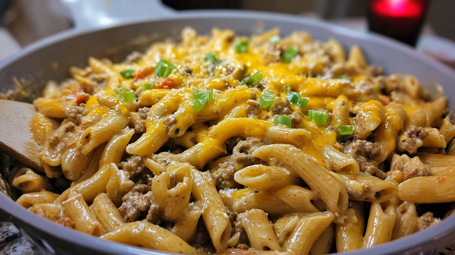 Creamy Rotel Pasta & Ground Beef: The Weeknight Dinner That Never Lets You Down Let’s get real—some nights you want to cook a five-course meal. And then there are the nights when you just need creamy, cheesy comfort in a bowl ASAP. This is where Creamy Rotel Pasta & Ground Beef steps in like a culinary superhero with a cape made of Velveeta. Quick, budget-friendly, ridiculously satisfying, and yes, it's totally okay to eat seconds (or thirds… I won’t judge). This dish has become my go-to when I want something hearty that doesn’t require a PhD in cooking. Just brown the beef, dump in some pantry staples, swirl in that luscious creaminess, and boom—you’ve got dinner on lock. Why You’ll Love Creamy Rotel Pasta & Ground Beef Let’s talk perks. This isn’t just another pasta dish pretending to be interesting. Oh no. Here’s why this recipe’s a keeper: Minimal effort with maximum flavor (aka lazy-cook approved). Uses easy-to-find, budget ingredients—nothing bougie. One pot means less mess (bless it). Ready in under 30 minutes, start to finish. It’s kid-friendly, adult-approved, and freezer-happy. Sounds dreamy, right? Because it is. Ingredients You’ll Need You likely have most of these sitting in your kitchen already. And if not? Your nearest grocery store’s got your back. Main Ingredients: 1 lb ground beef – I usually go with 85/15 for flavor and less grease. 1 can Rotel (original or spicy, your call) – Adds that tangy tomato kick with a touch of heat. 8 oz pasta – Elbow macaroni is classic, but penne or rotini work just fine. 1 cup shredded cheddar cheese – Because life’s better with melty cheese. 4 oz cream cheese – This is the magic that makes it creamy. 1/2 cup milk or cream – Loosens things up just enough. 1 tsp garlic powder – No chopping required. You're welcome. Salt and pepper – Don’t be shy. Optional Add-Ins (if you're feeling fancy): Diced onions or bell peppers Hot sauce or chili flakes for extra kick Chopped cilantro or parsley for garnish FYI: If you toss in some veggies, you're totally allowed to call this a balanced meal. 😉 How to Make It (Without Losing Your Mind) No culinary gymnastics here. If you can stir a spoon, you can master this dish. Step-by-Step: Brown the beef. Toss it in a large skillet over medium heat. Break it up, season with salt and pepper, and cook until no longer pink. Drain the fat unless you're into the greasy vibes. Cook the pasta. In a separate pot, cook your pasta just shy of al dente. Drain, but don’t rinse (you want that starch!). Add the flavor. To the beef, stir in the can of Rotel, garlic powder, and cooked pasta. Mix it all up and let it heat through. Creamify it. Add the cream cheese and milk. Stir until it melts into saucy perfection. Then, stir in the cheddar cheese and watch it all melt together like cheesy poetry. Taste test! Adjust seasonings. Add more cheese if you dare (highly recommended). Serve hot. Garnish if you’re feeling extra. Or just eat straight from the pan—we’ve all been there. Flavor Variations That Slap This recipe is the Swiss army knife of weeknight dinners—you can tweak it a million ways and still win dinner. Want more heat? Use spicy Rotel or toss in jalapeños. Swap cheddar for pepper jack. Craving more veggies? Stir in frozen peas, corn, or chopped spinach. Sauté onions, mushrooms, or bell peppers with the beef. Need it even creamier? Add an extra dollop of cream cheese. Splash in some heavy cream instead of milk. #NoRegrets Trying to impress? Top with crushed tortilla chips or crispy fried onions for crunch. Serve with a side of garlic bread. Because carbs are friends. What Makes This Dish So Addictive? Okay, real talk. The secret lies in the combo of savory ground beef, that zing from the Rotel, and the silky cheese sauce that wraps around every pasta bite like a hug. It’s simple comfort food done right—no fluff, no fancy terms, just good food that hits the spot. And honestly? It reheats like a dream, which makes it perfect for leftovers. If you manage to have any, that is. Tips for Perfect Creamy Rotel Pasta (Every Time) Because we all want fewer kitchen disasters, right? Use block cheese and shred it yourself. It melts way better than pre-shredded. Don’t overcook the pasta. Mushy noodles are a no-no. Cream cheese tip: Let it soften at room temp before adding—it melts faster and smoother. Taste as you go. The sauce thickens as it cools, so if it feels too thin, give it a few minutes. Can You Make It Ahead? Totally! This dish stores beautifully in the fridge for up to 4 days. Reheat with a splash of milk to bring back that creamy texture. Or toss leftovers into a baking dish, top with more cheese, and bake for a killer pasta bake. Meal prep goals = unlocked. Serving Suggestions (aka What to Eat It With) Alright, you’ve got your creamy pasta ready. But what else makes it sing? Simple green salad (gotta sneak those greens in somehow) Garlic toast or buttery rolls Roasted broccoli or air fryer Brussels sprouts Sweet tea, lemonade, or a cold beer—pick your vibe Final Thoughts: Pasta That Never Disappoints Let’s face it—some recipes are one-hit wonders. But Creamy Rotel Pasta & Ground Beef? It’s a chart-topping repeat performer. It’s the weeknight MVP that saves you from takeout, satisfies every craving, and makes you feel like a kitchen boss… even when you're running on fumes. So next time someone asks what’s for dinner? Just smile and say, “Creamy Rotel Pasta, baby.” 😎 Now go grab your skillet. You’ve got dinner to conquer.