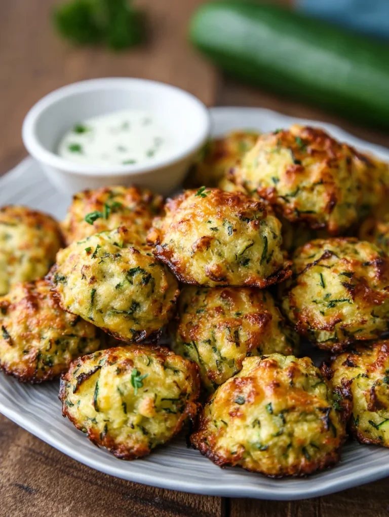 Cheesy Baked Zucchini Tots