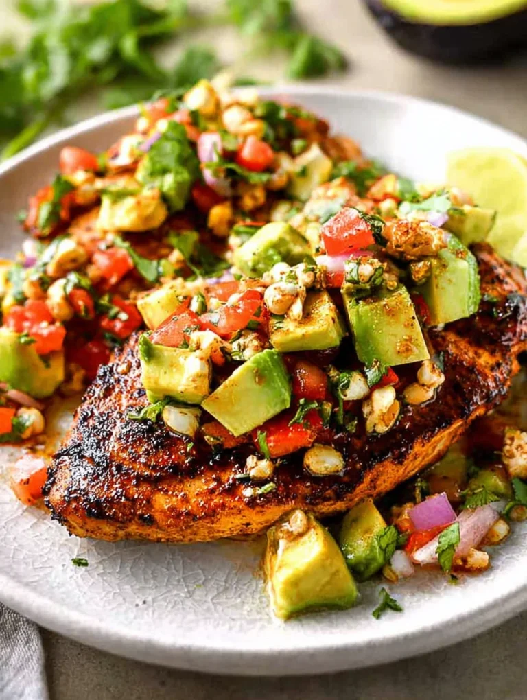 Fiesta Lime Chicken Recipe with Avocado