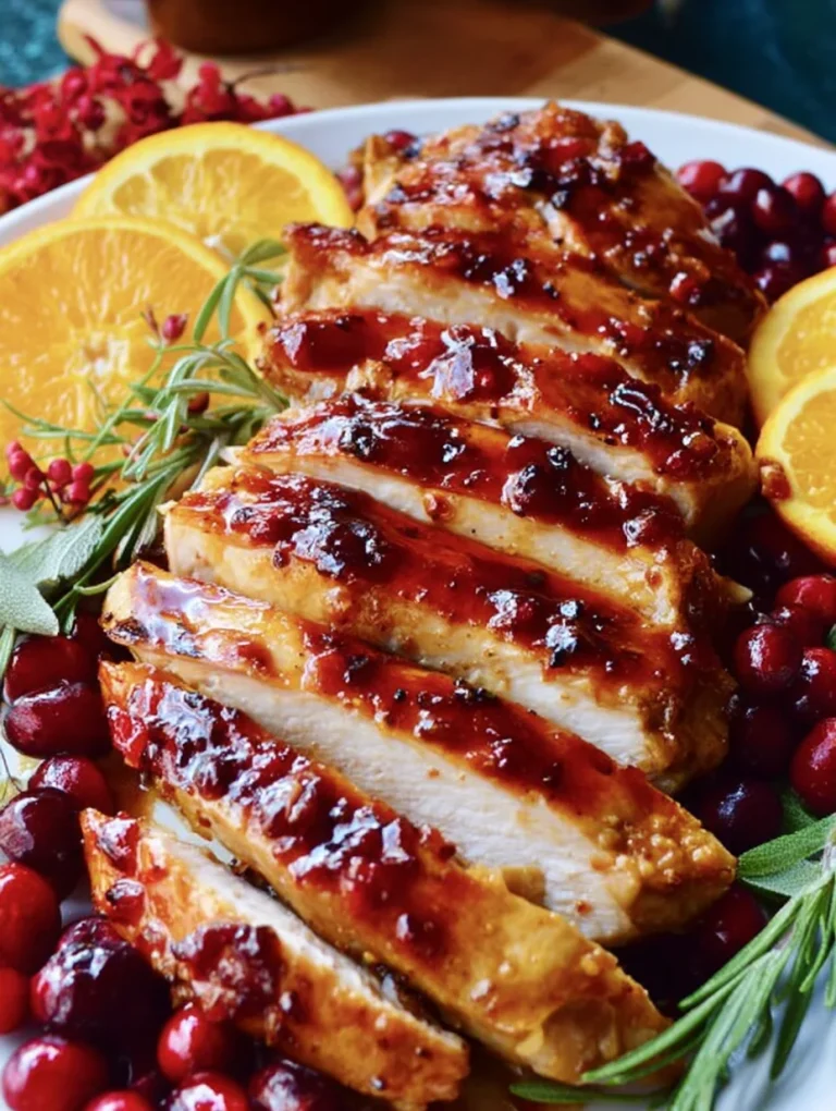Cranberry Orange Glazed Turkey Breast