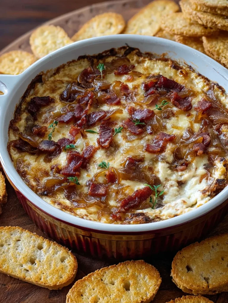 Caramelized Onion and Bacon Dip
