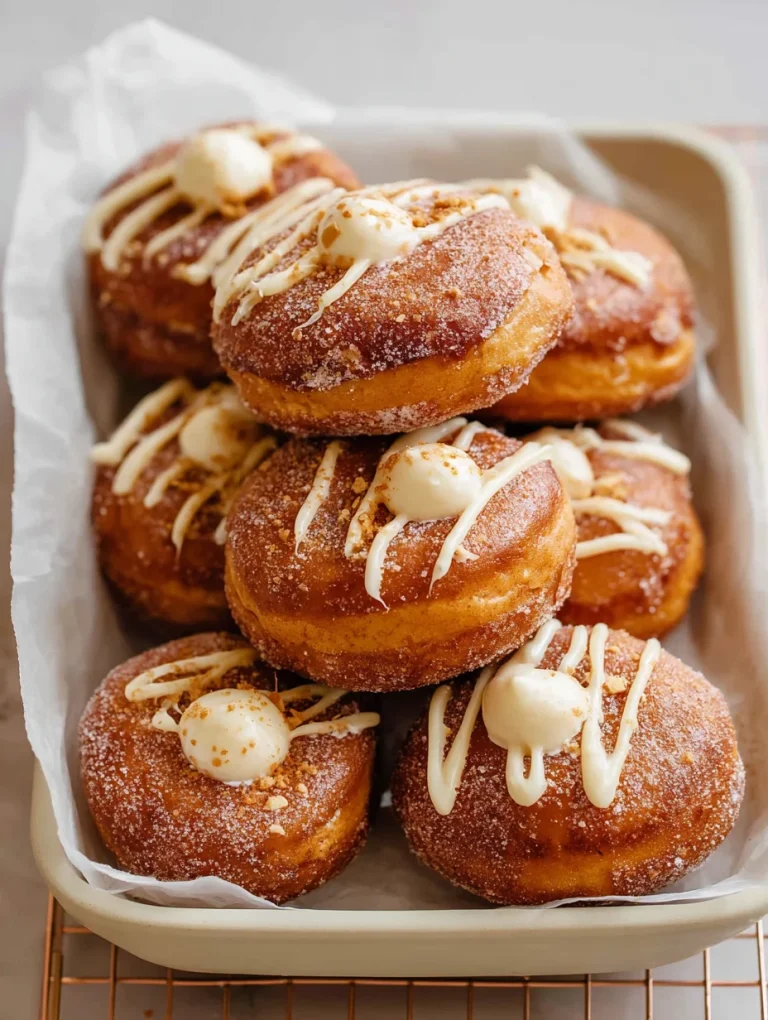 Pumpkin Cheesecake Brioche Doughnuts