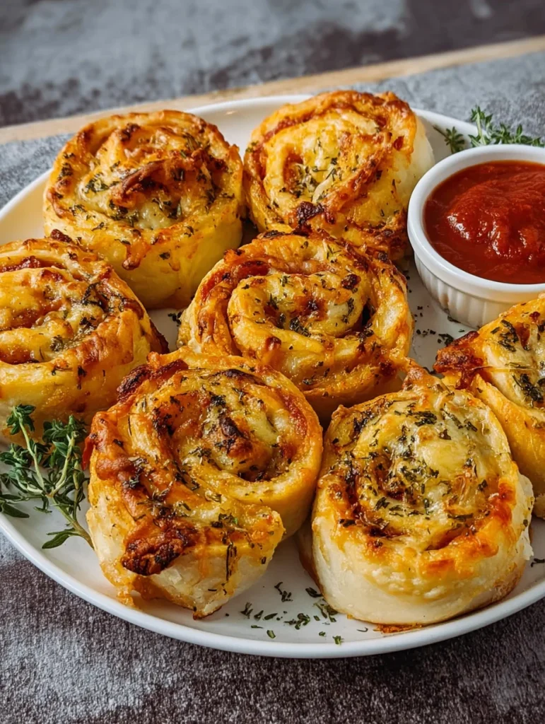 Ham and Cheese Pizza Rolls