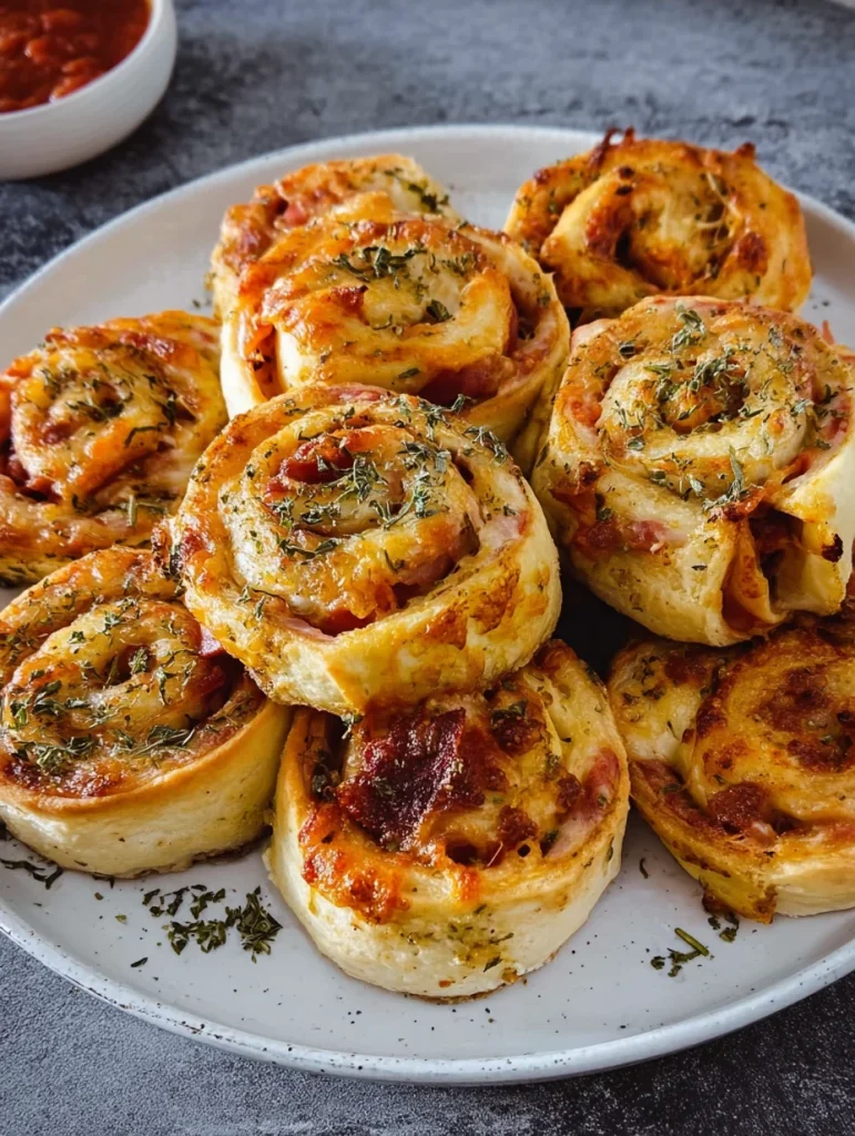 Ham and Cheese Pizza Rolls