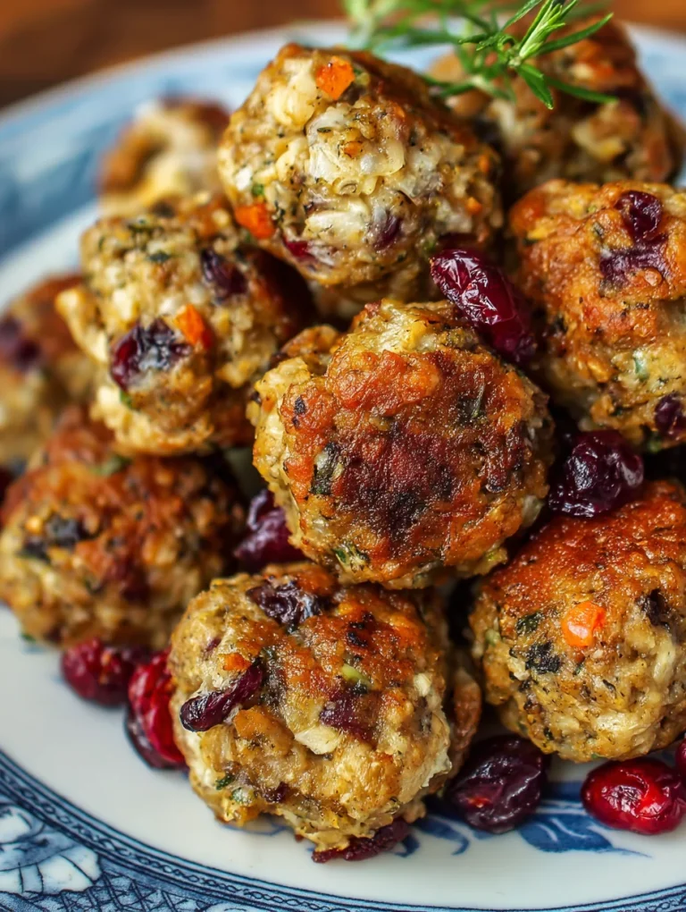 Cranberry Turkey Stuffing Balls