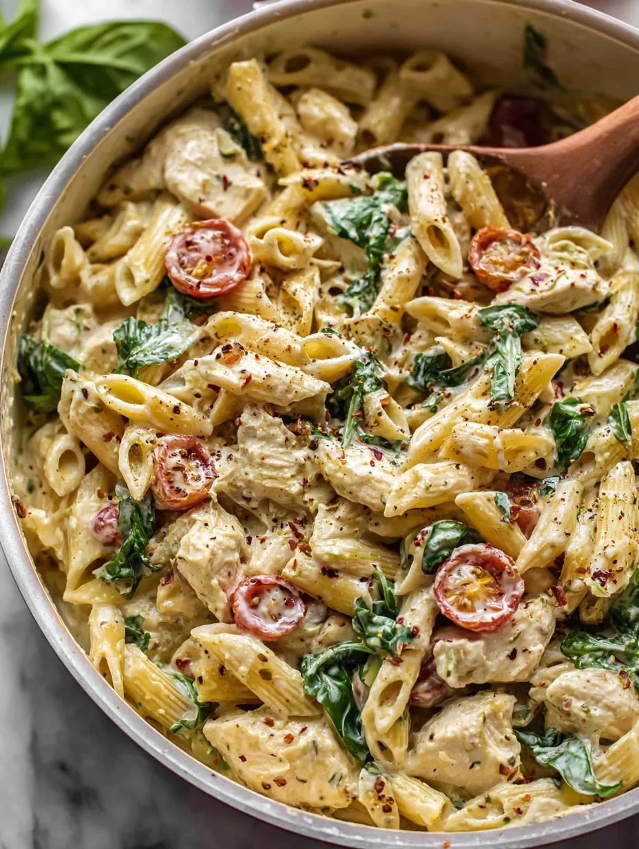 One Pot Creamy Pesto Sauce Pasta