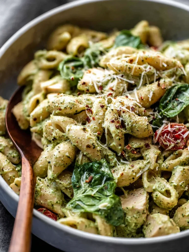 One Pot Creamy Pesto Sauce Pasta