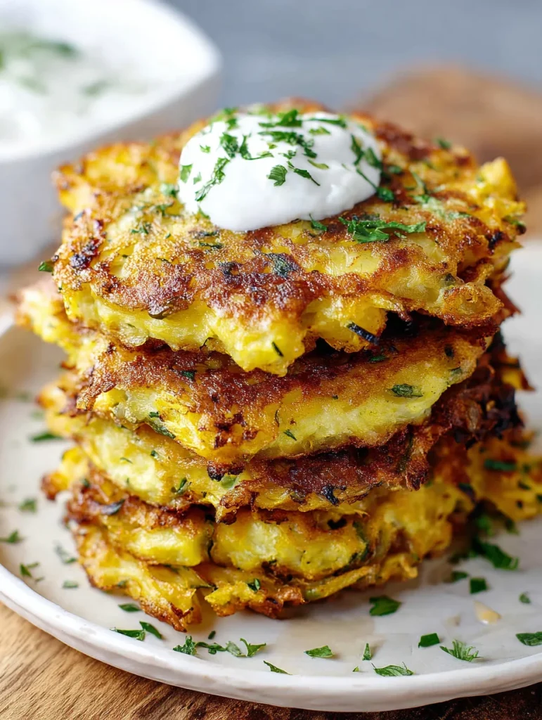 Crispy Parmesan Yellow Squash Fritters Recipe