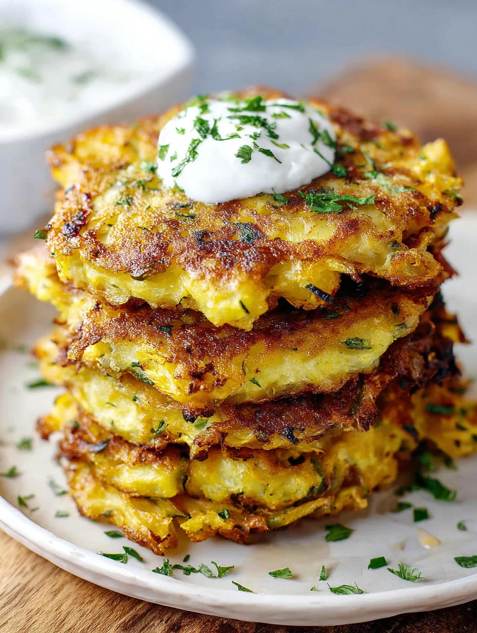 Crispy Parmesan Yellow Squash Fritters Recipe
