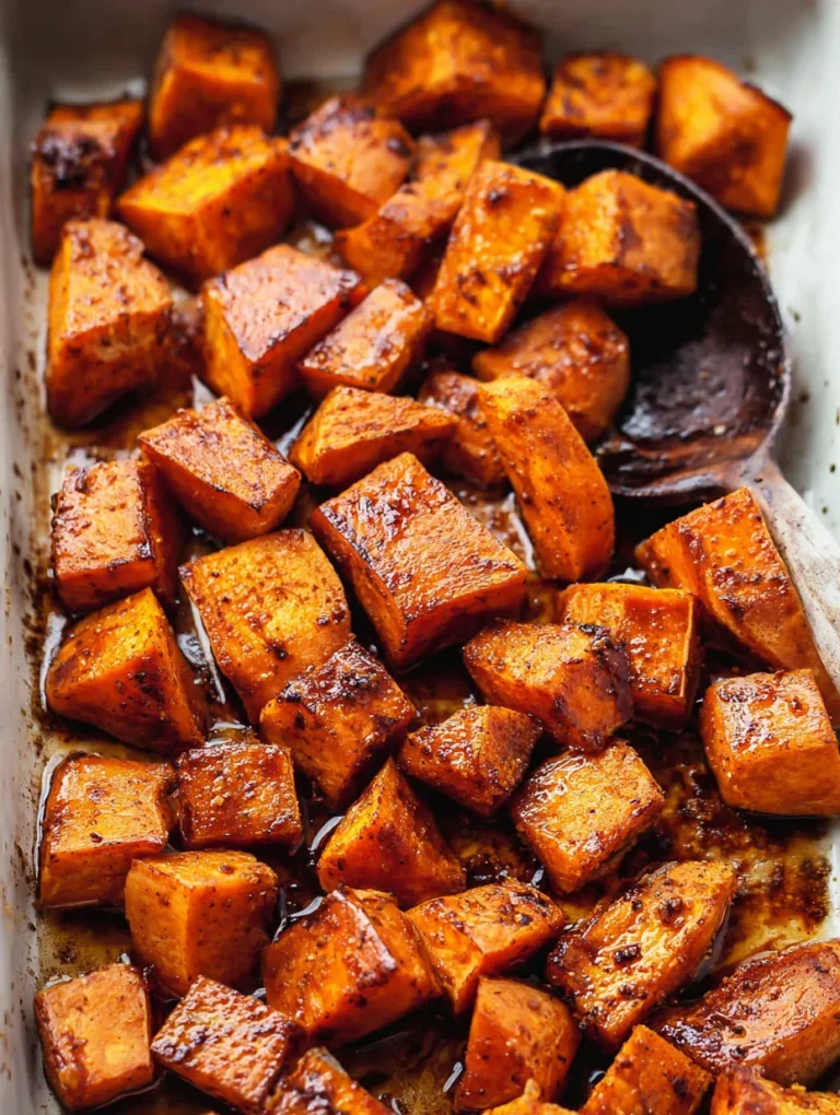 Roasted Sweet Potatoes with Cinnamon & Honey