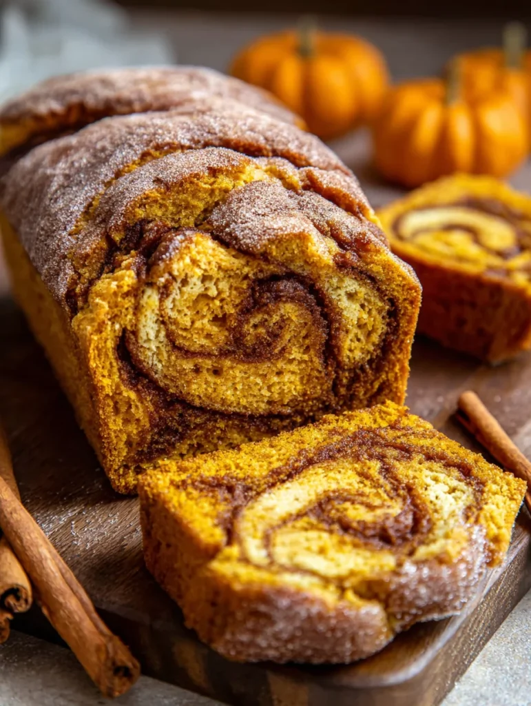 Cinnamon Swirl Pumpkin Bread Mini Loaves