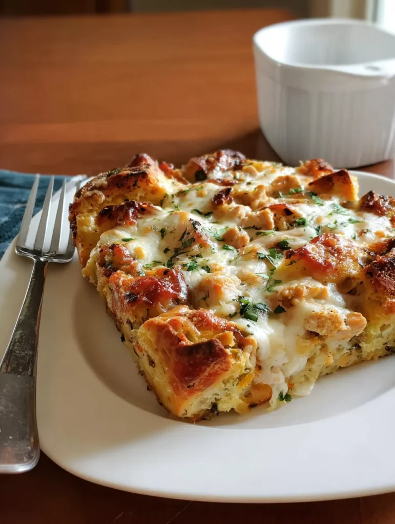 Chicken Cheese Strata