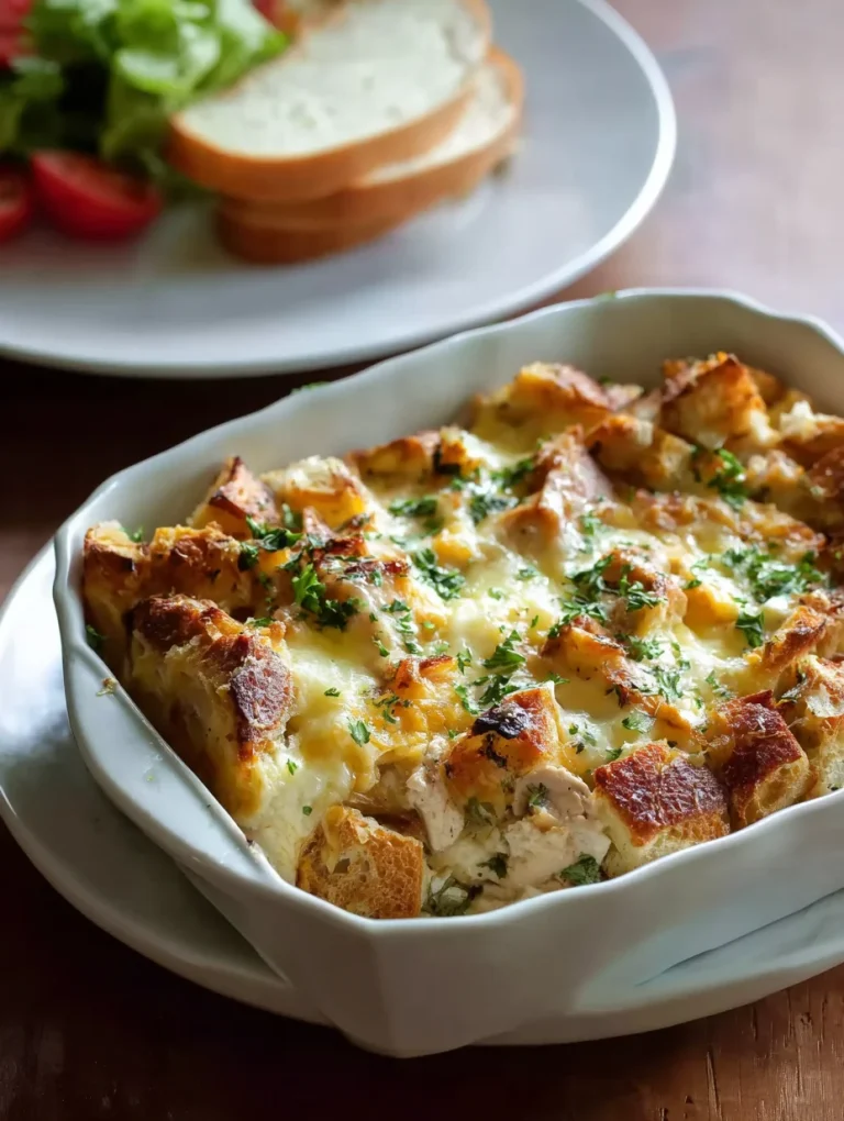 Chicken Cheese Strata