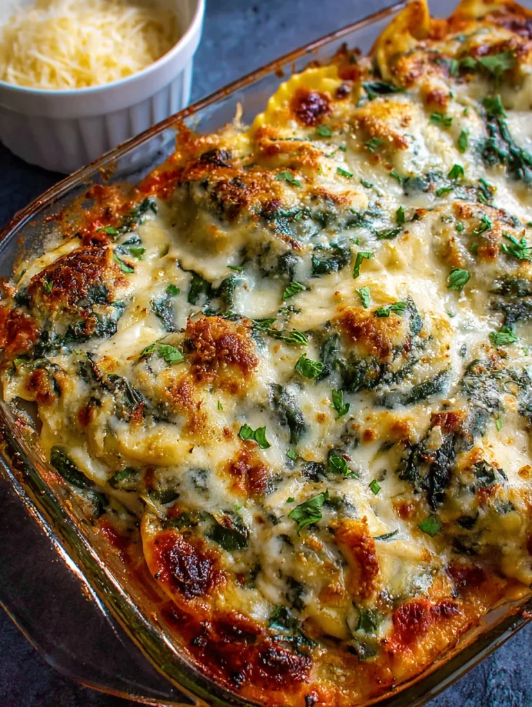 Spinach Ravioli Bake