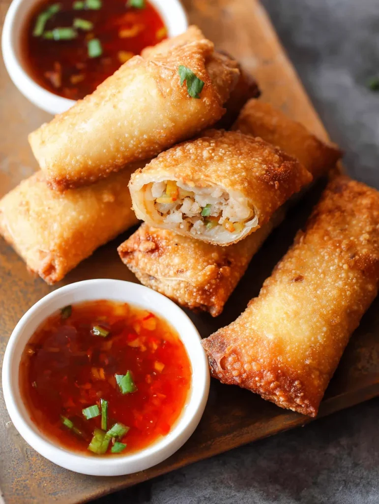 Chicken Egg Rolls with Sweet & Sour Sauce Recipe