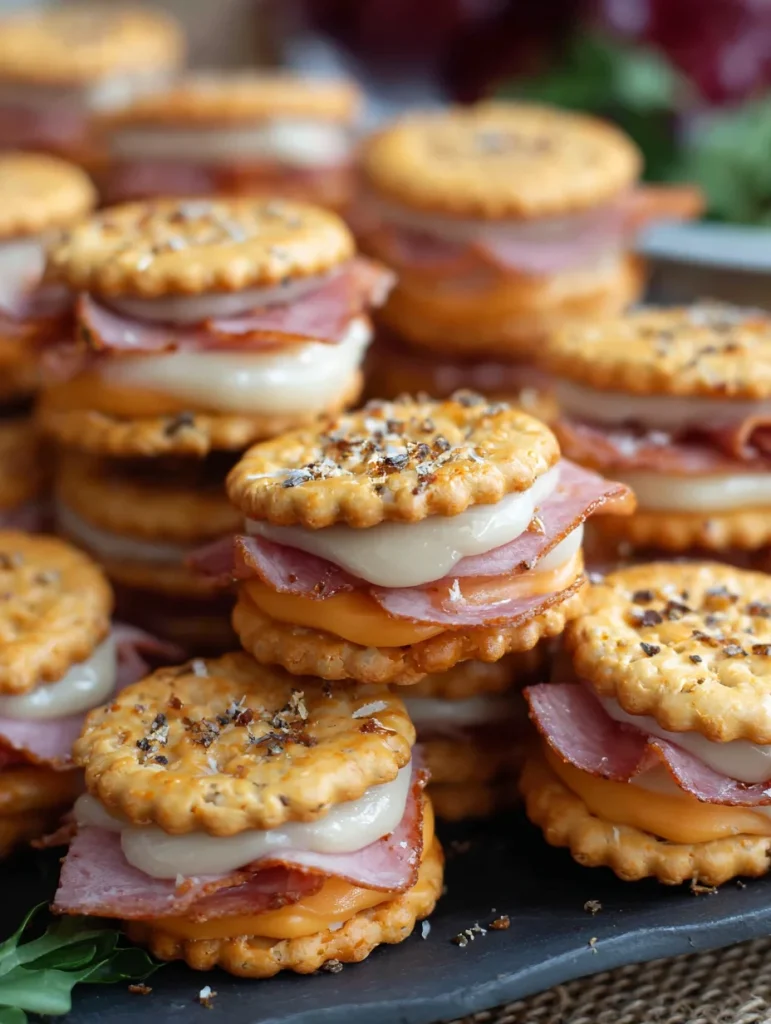 Ritz Cracker Party Sandwiches