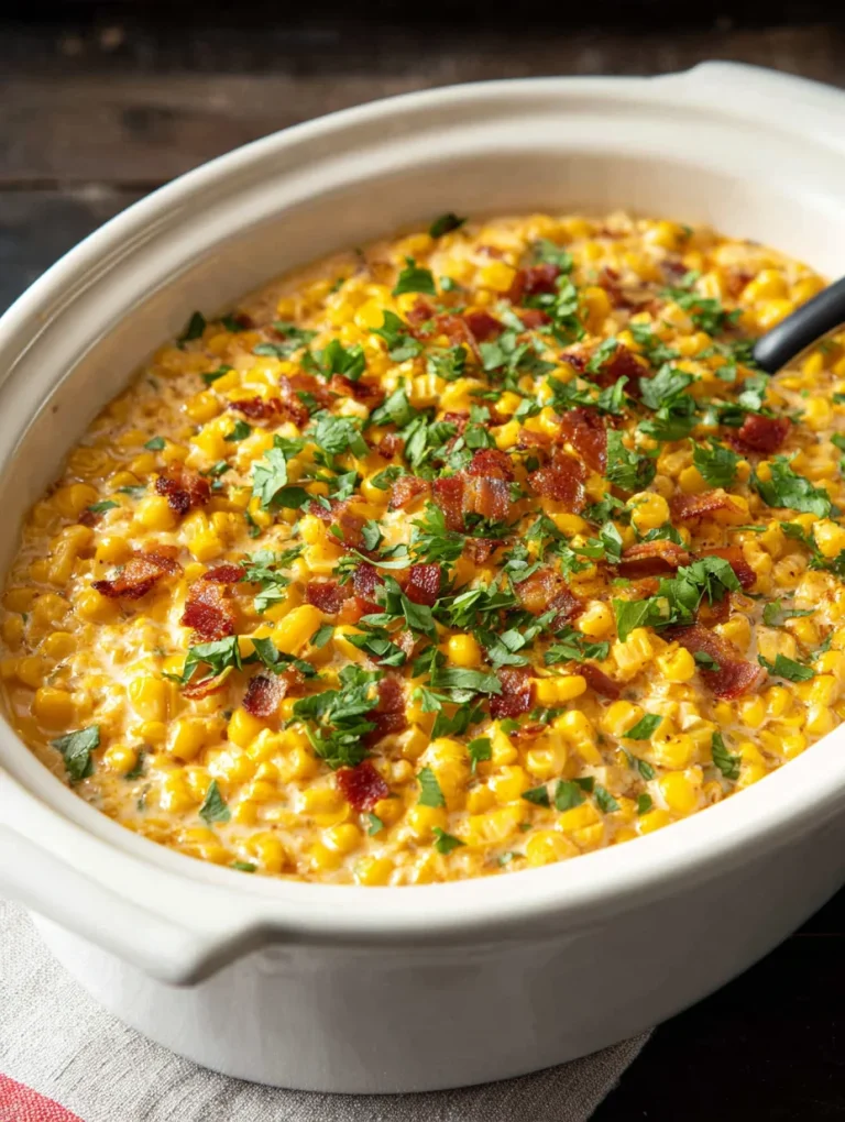 Cheesy Loaded Slow Cooker Creamed Corn