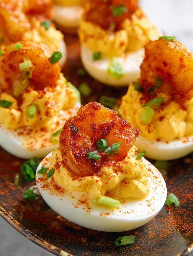 Cajun Firecracker Shrimp Deviled Eggs