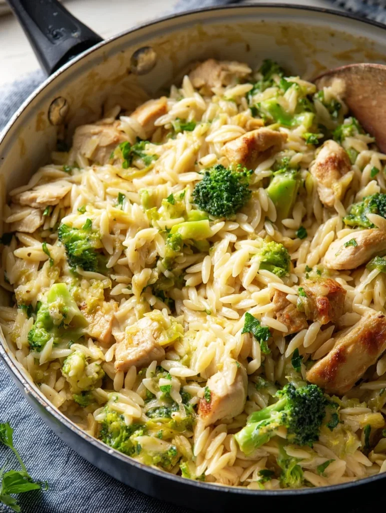 Cheesy Chicken & Broccoli Orzo