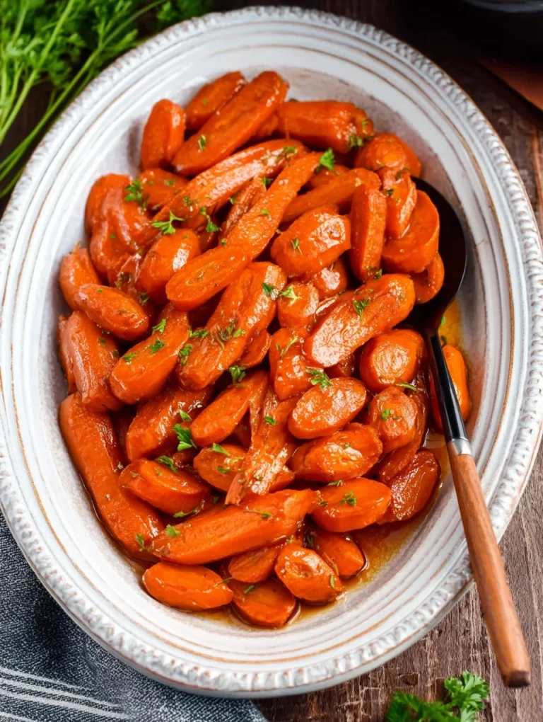 Slow Cooker Maple & Brown Sugar Glazed Carrots