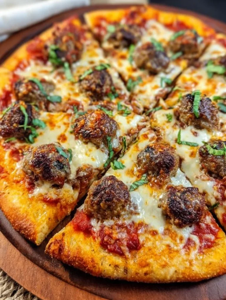 Meatball Pizza